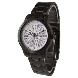 Makeup cirklar design armbandsur