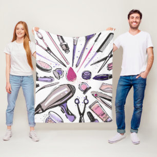 Makeup cirklar design fleecefilt