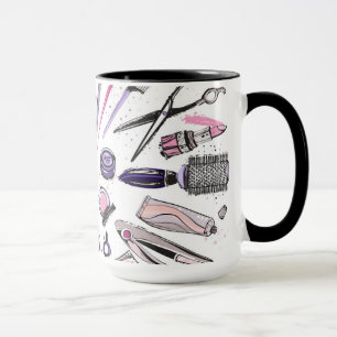 Makeup cirklar design mugg
