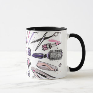 Makeup cirklar design mugg