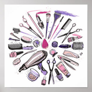 Makeup cirklar design poster