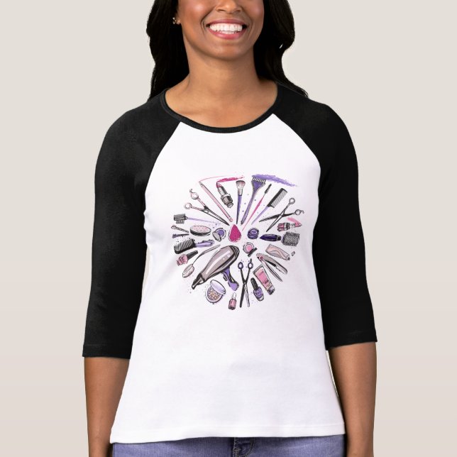Makeup cirklar design t shirt (Framsida)