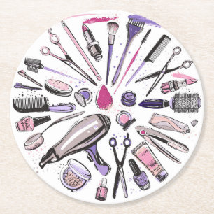 Makeup cirklar design underlägg papper rund