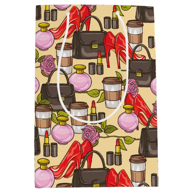 Makeup Coffee Stil Beauty Gift Bag (Framsidan)