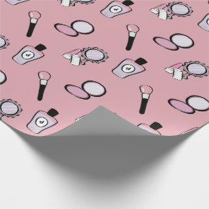Makeup Cosmetic Mönster Modern Rosa Presentpapper