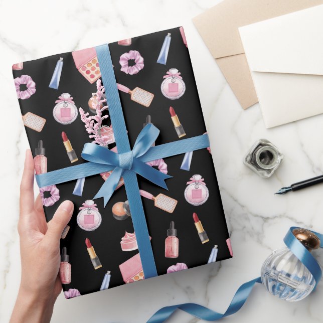 Makeup Cosmetics Mönster Cosmetology Presentpapper (Gifting)