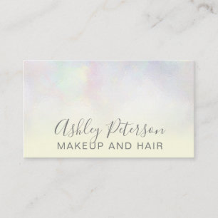 Makeup elegant typography gult pearl nacre visitkort