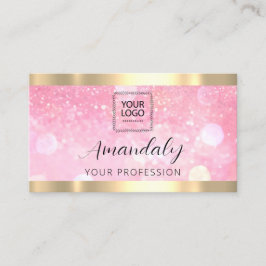 Makeup Esthetician Lash Nagel QR Code Logotyp Glit Visitkort