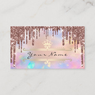 Makeup Event Planner Guld Krona Holograph Krona Visitkort
