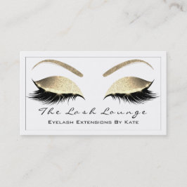Makeup Eyebrow Beauty Lash Glitter Guld White1 Visitkort