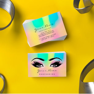 Makeup Eyebrow Eyelash Glitter Bright Holographi Visitkort