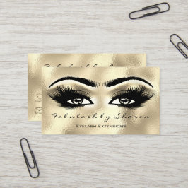 Makeup Eyebrow Lash Extension Glitter Golden Öga Visitkort