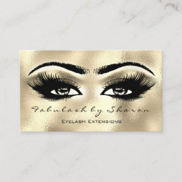 Makeup Eyebrow Lash Extension Glitter Golden Öga Visitkort