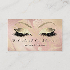 Makeup Eyebrow Lash Glitter Diamond Marble Visitkort