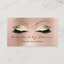 Makeup Eyebrow Lash Glitter Diamond Rosa Luxury Visitkort