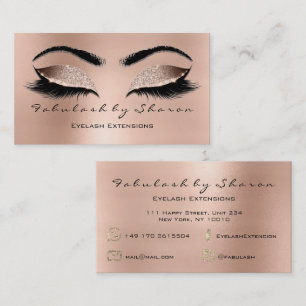 Makeup Eyebrow Lash Glitter Diamond-Rosa Visitkort