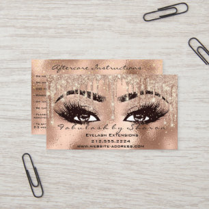 Makeup Eyebrow Lash Glitter Drift Eftervård Visitkort