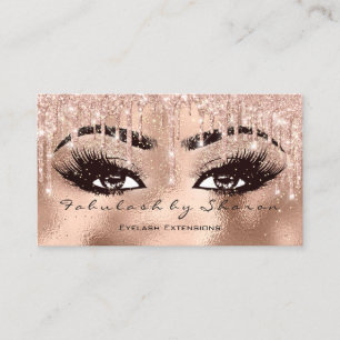Makeup Eyebrow Lash Glitter Drift Spark Glas Guld Visitkort