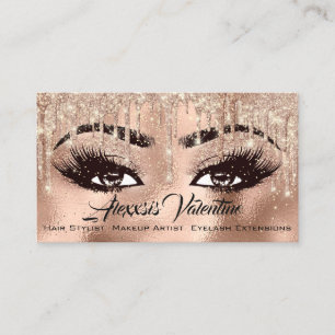 Makeup Eyebrow Lash Glitter Drift Spark Social Visitkort