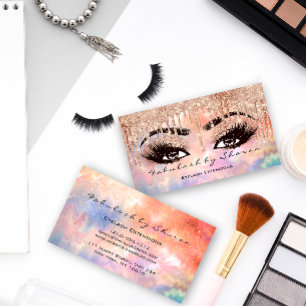 Makeup Eyebrow Lash Glitter Drip Ro Holograph Visitkort
