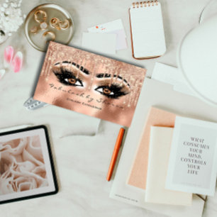 Makeup Eyebrow Lash Glitter Drip Spark VIP Ro Visitkort
