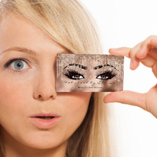 Makeup Eyebrow Lash Glitter Drip Spark VIP Ro Visitkort