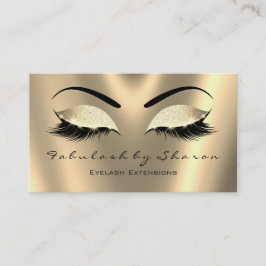 Makeup Eyebrow Lash Glitter Faux Sepia Guld Lux Visitkort