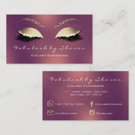 Makeup Eyebrow Lash Glitter Grönt Copper Ro Visitkort