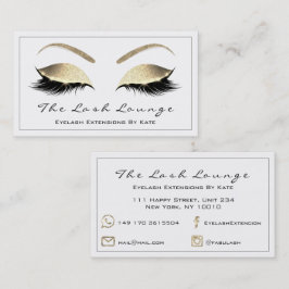 Makeup Eyebrow Lash Glitter Guld White Black1 Visitkort