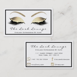 Makeup Eyebrow Lash Glitter Guld White Black2 Visitkort