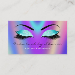 Makeup Eyebrow Lash Glitter Ombre Lila Visitkort