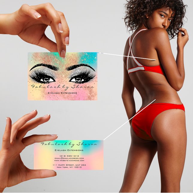 Makeup Eyebrow Lash Glitter Pastel Spark Esthetici Visitkort (#PastelPassion #GlitterGlow #LashLove #EyebrowElegance #MakeupMagic #EstheticianElite #SparkleStatem)