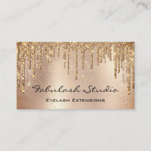Makeup Eyebrow Lash Glitter Ro Guld Visitkort