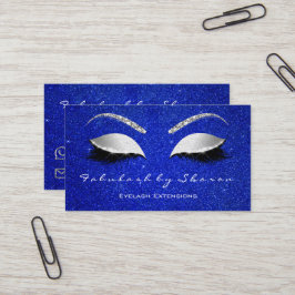 Makeup Eyebrow Lash Glitter Silver grått Blue Visitkort