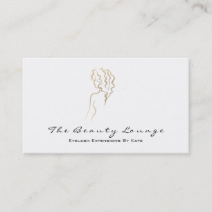 Makeup Eyebrow Lash Logotyp Guld White SPA Hälsa Visitkort