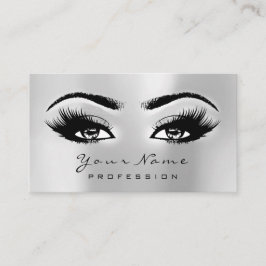 Makeup Eyebrow Lash Next Appointation Card Grått Tidsbeställning Kort