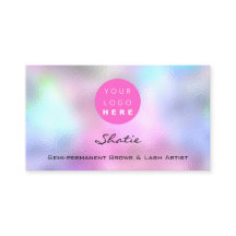 Makeup Eyebrow Logotyp Lash Holography Rosa