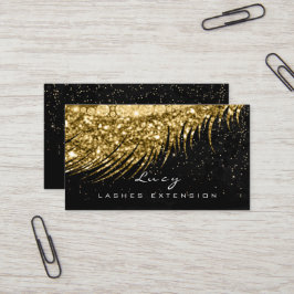 Makeup Eyebrow Namn Lash Glitter Black Guld Visitkort
