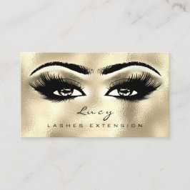Makeup Eyebrow Namn Lash Glitter Golden Öga Visitkort