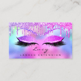 Makeup Eyebrow Namn Lash Glitter Rosa Drives Visitkort