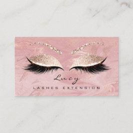 Makeup Eyebrow Namn Lash Glitter Rosa Marble Visitkort