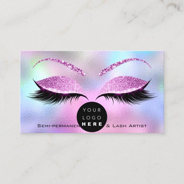 Makeup Eyebrow Namn Lash Glitter Shatiana Logotyp1 Visitkort (Framsida)