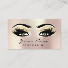 Makeup Eyebrow Öga Lash Appointett Card Guld Tidsbeställning Kort