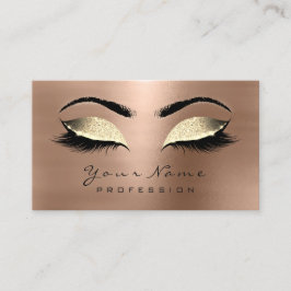 Makeup Eyebrow Öga Lash Glitter Guld Chocolate Visitkort