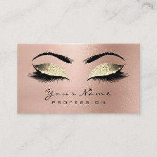 Makeup Eyebrow Öga Lash Glitter Ro Guld Lux Visitkort