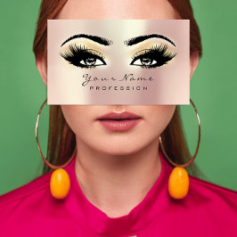 Makeup Eyebrow Öga Lash Glitter SPA Champaigne Visitkort