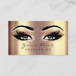 Makeup Eyebrow Öga Lash Glitter SPA Guld Ro Visitkort