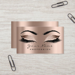Makeup Eyebrow Öga Lash Glitter SPA Guld Ro Visitkort