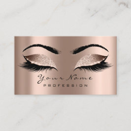 Makeup Eyebrow Öga Lash Glitter SPA Guld Ro Visitkort