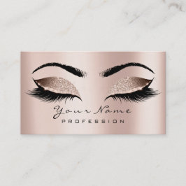 Makeup Eyebrow Öga Lash Glitter SPA Guld Rosa Visitkort